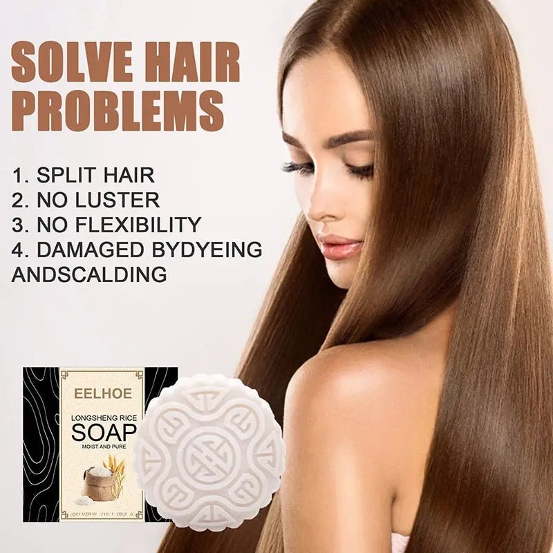 Fernglow Rice Shampoo Bar: Embrace Traditional Beauty Rituals with Sulfate-Free Formula - Fernglow