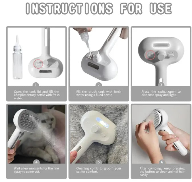 Pet Hair Spray Brush - Fernglow