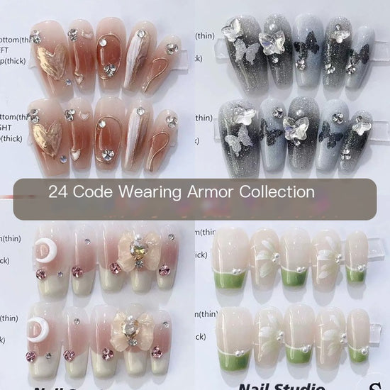 Fernglow Rhinestone Press-On Nail Art Set