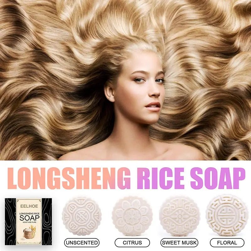 Fernglow Rice Shampoo Bar: Embrace Traditional Beauty Rituals with Sulfate-Free Formula - Fernglow