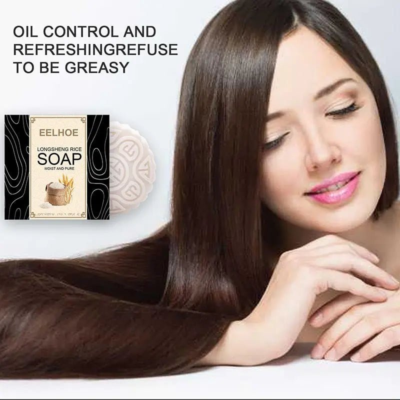 Fernglow Rice Shampoo Bar: Embrace Traditional Beauty Rituals with Sulfate-Free Formula - Fernglow