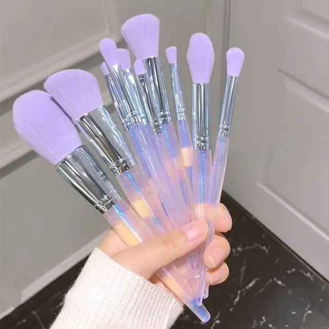 Full Glam Brush Kit - 10-Piece Synthetic Bristle Makeup Set | Fernglow - Fernglow