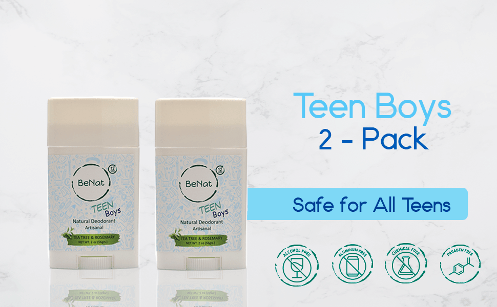 Safe & Gentle Deodorant Duo for Kids and Teens - 2 Pack - Fernglow