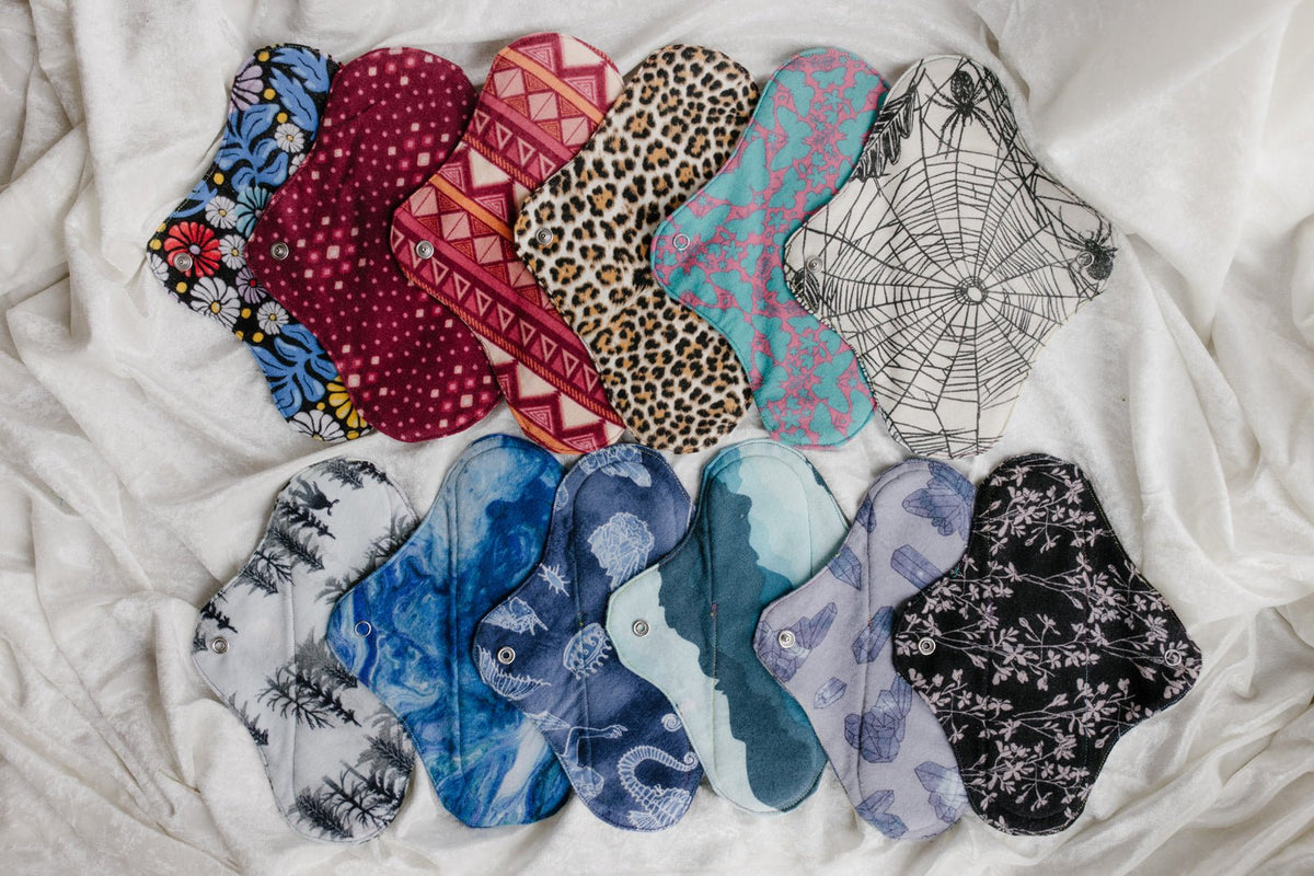 Organic Cotton Pads - Light Flow, Reusable Menstrual Products - Fernglow
