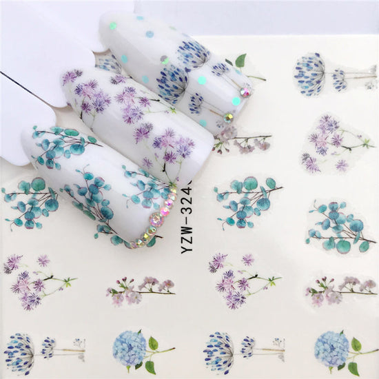Fernglow Nordic Minimalist Nail Art Water Decals