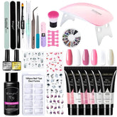 Poly Nail Gel Kit With 54W UV Lamp Fernglow