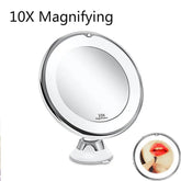 10x Magnifying LED Lighted Makeup Mirror - Fernglow