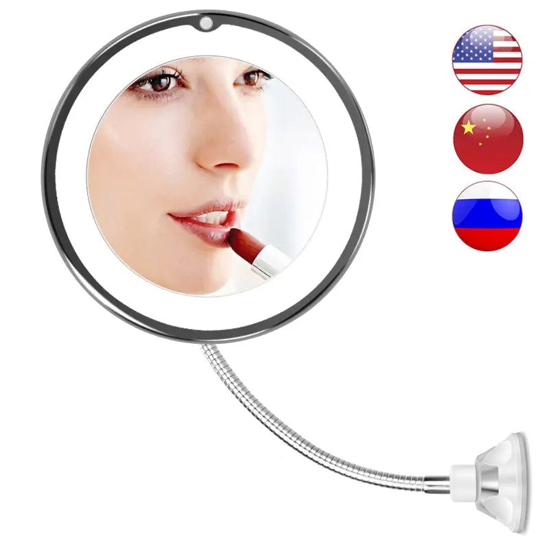 10x Magnifying LED Lighted Makeup Mirror - Fernglow