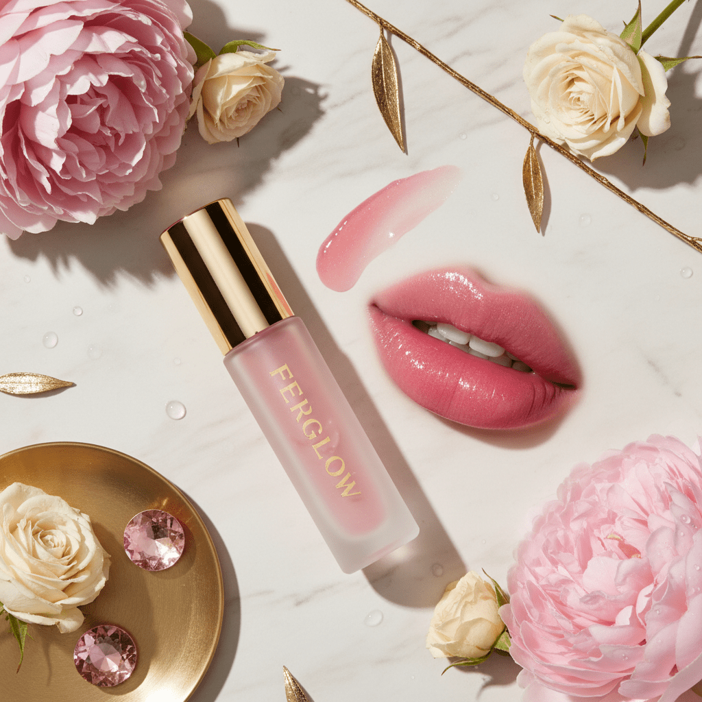 Lip Oil Crystal Gloss Jelly Finish Pink - Fernglow