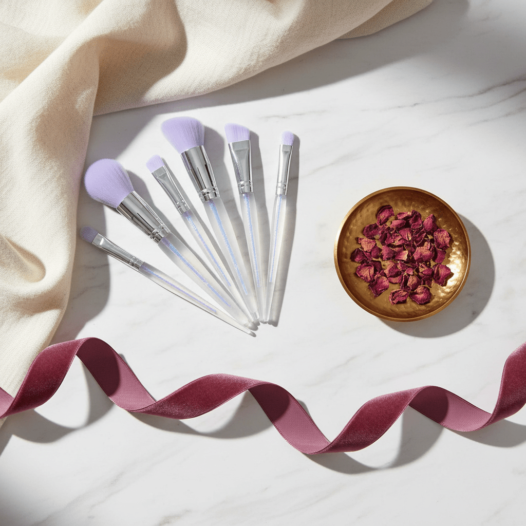 Fernglow 10-Piece Makeup Brush Set – Soft Synthetic Bristles - Fernglow