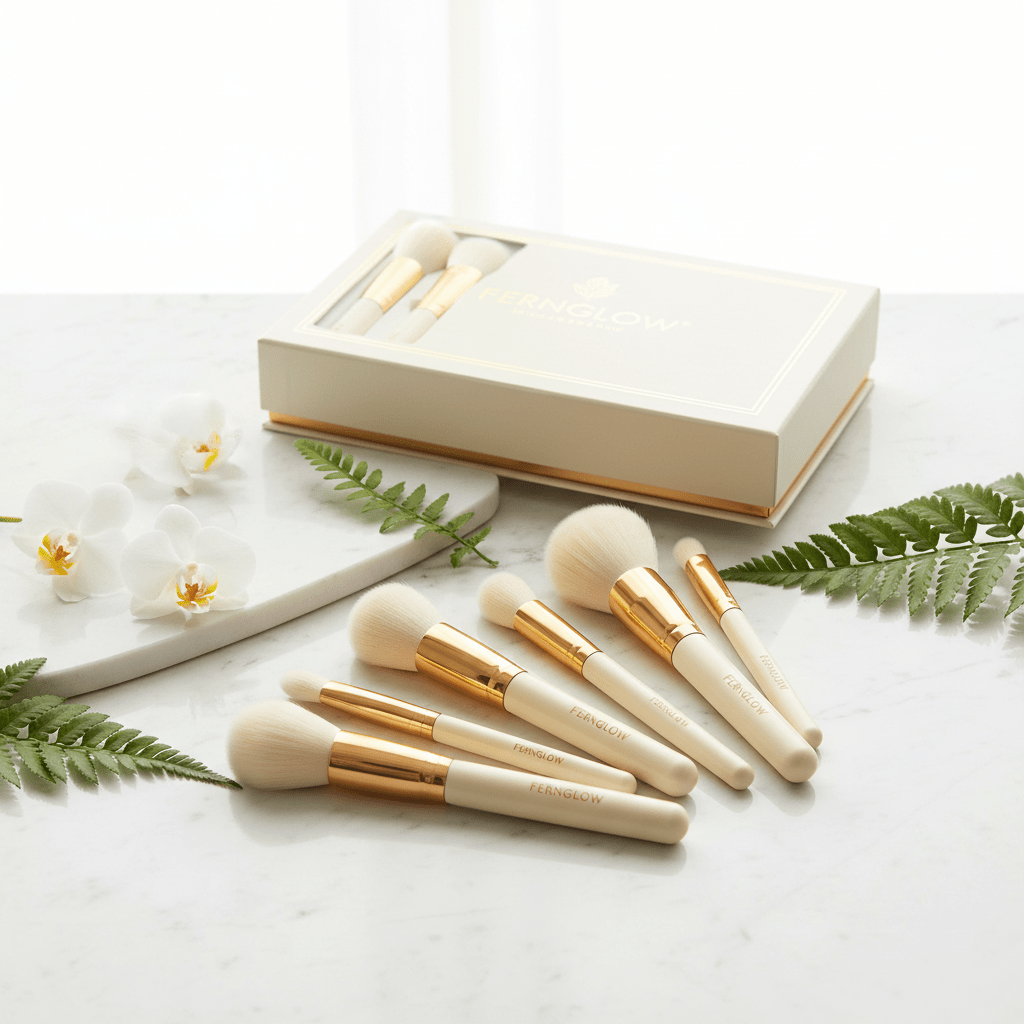 Fernglow 10-Piece Makeup Brush Set – Soft Synthetic Bristles - Fernglow